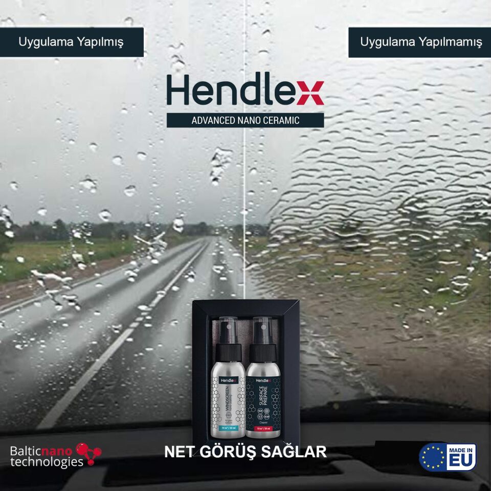 HENDLEX Cam Temizlik ve Su itici Set 50ml.x2