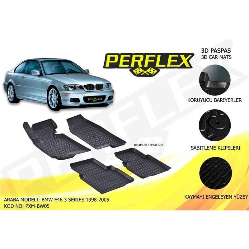 Perflex Paspas 3D Havuzlu Bmw E46 3 Serisi 1998-2005