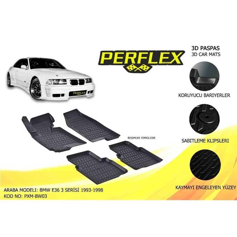 Perflex Paspas 3D Havuzlu Bmw E36 3 Serisi 1993-1998