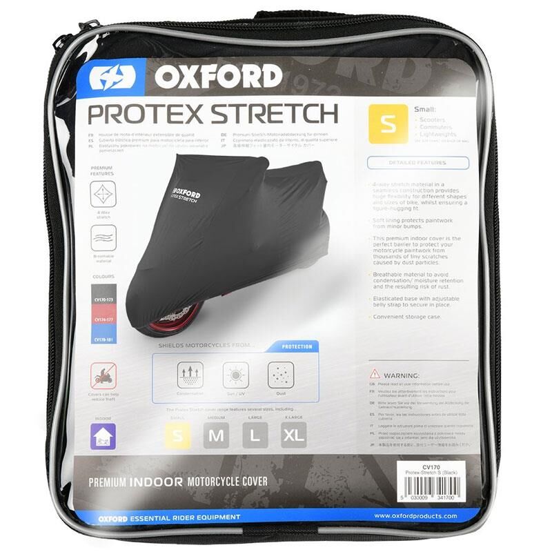 Oxford Motosiklet Protex Indoor Premium Stretch-Fit Kilif Iç Mekan Small Siyah CV170