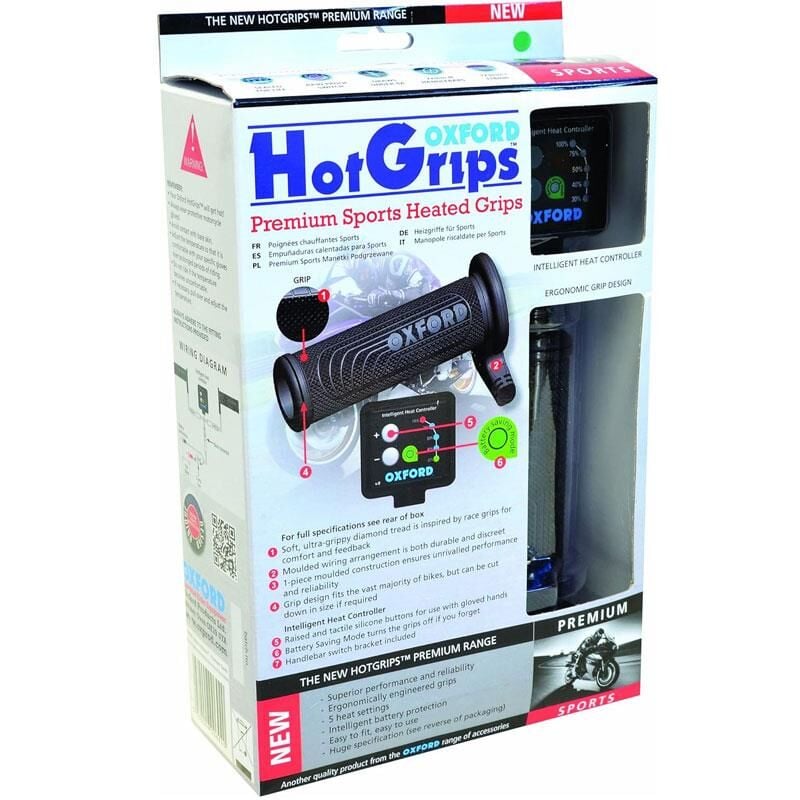 Oxford Motosiklet HotGrips Premium Sports Elcik Isitma OF692