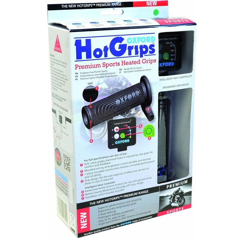 Oxford Motosiklet HotGrips Premium Sports Elcik Isitma OF692