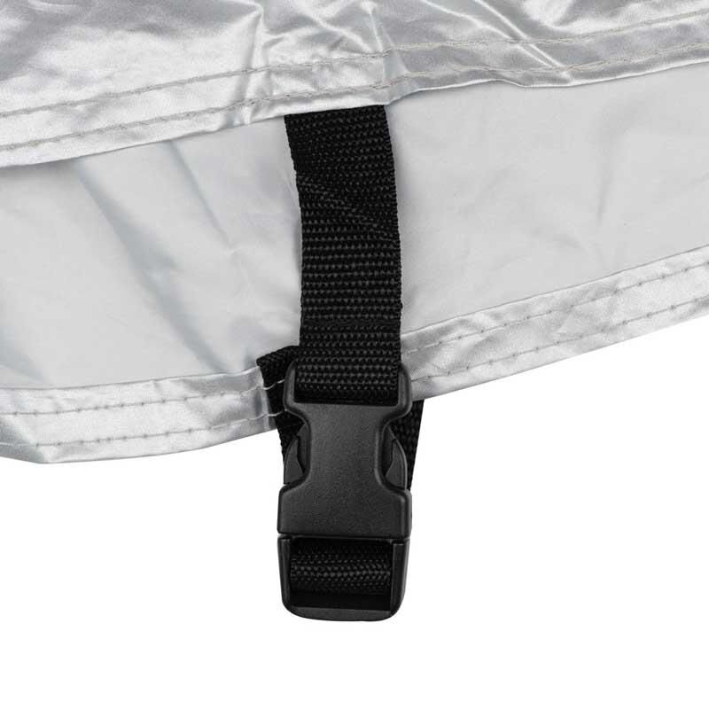 Oxford Motosiklet Scooter Ekranli Aquatex Arka Çantali Kilif Small Siyah-Gri CV217