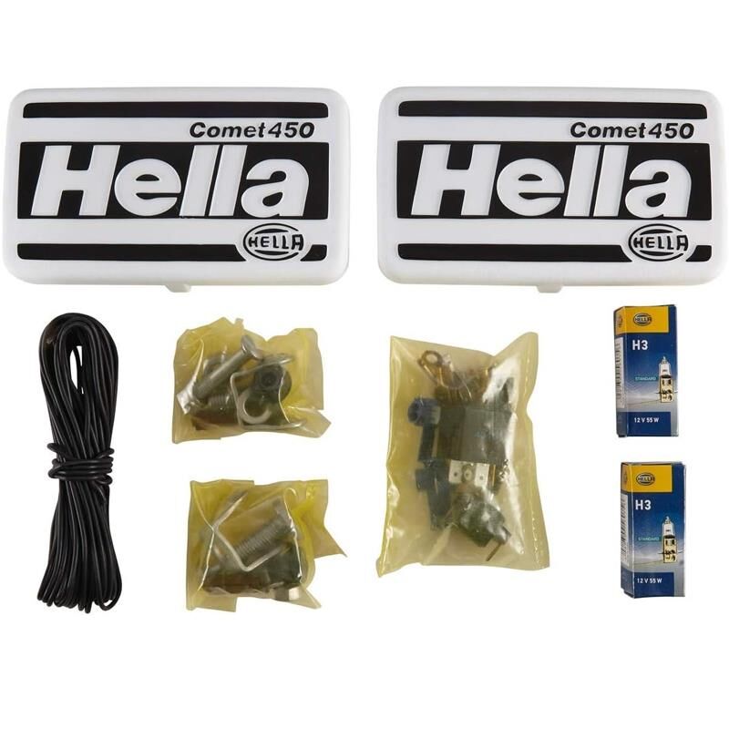 Hella Comet 450 Uzun Hüzme 12V H3 Halojen Far Set 1NB005860-601