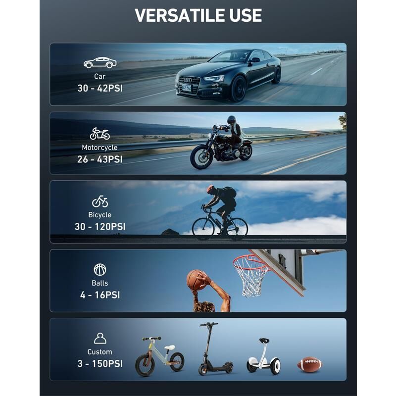 Astroai Sarjli Lastik Sisirme Pompasi 150PSI AIRUN L7