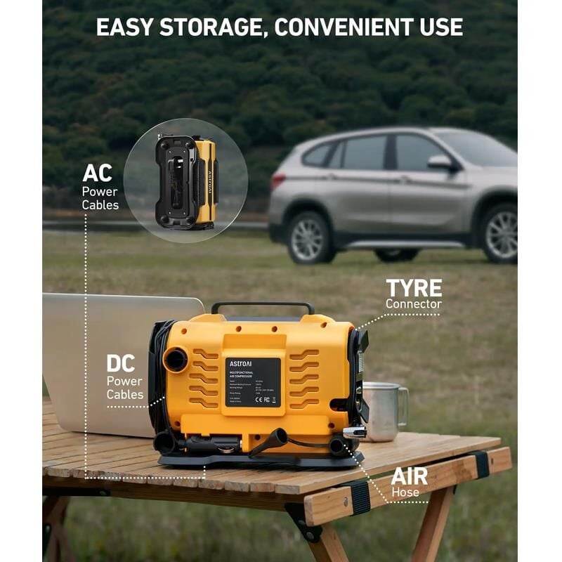 Astroai Lastik Sisirme Pompasi Isikli Hava Hortumu 150PSI ATJ-8366