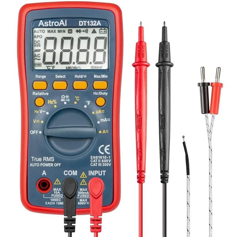 Astroai Dijital Multimetre 4000 Counts Test Cihazi DT132A