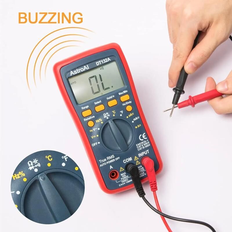 Astroai Dijital Multimetre 4000 Counts Test Cihazi DT132A