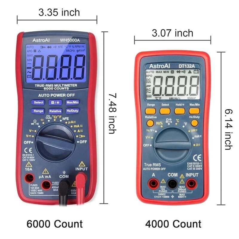 Astroai Dijital Multimetre 4000 Counts Test Cihazi DT132A
