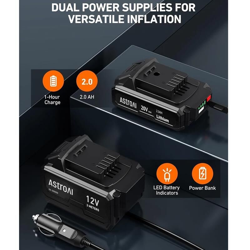 Astroai El Tipi Sarjli Lastik Sisirme Pompasi 160PSI JY16P160-18