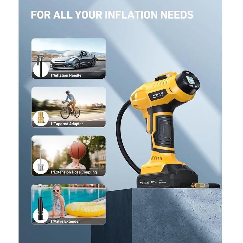 Astroai El Tipi Sarjli Lastik Sisirme Pompasi 160PSI JY16P160-18