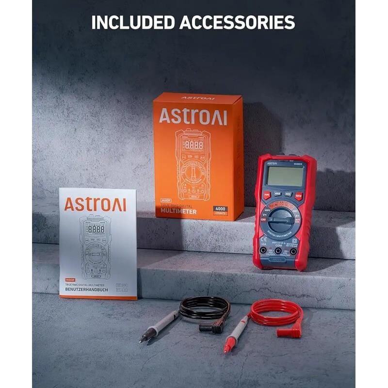 Astroai Dijital Multimetre TRMS 4000 Counts Test Cihazi M4KOR