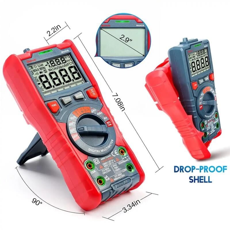Astroai Dijital Multimetre TRMS 6000 Counts Test Cihazi M6KOR