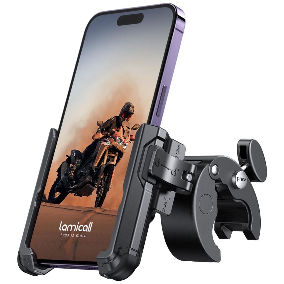 Lamicall Motosiklet ve Bisiklet Telefon Tutucu Hizli Sök Tak BP09B