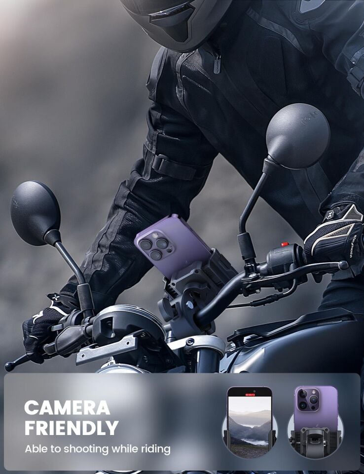 Lamicall Motosiklet ve Bisiklet Telefon Tutucu Hizli Sök Tak BP09B