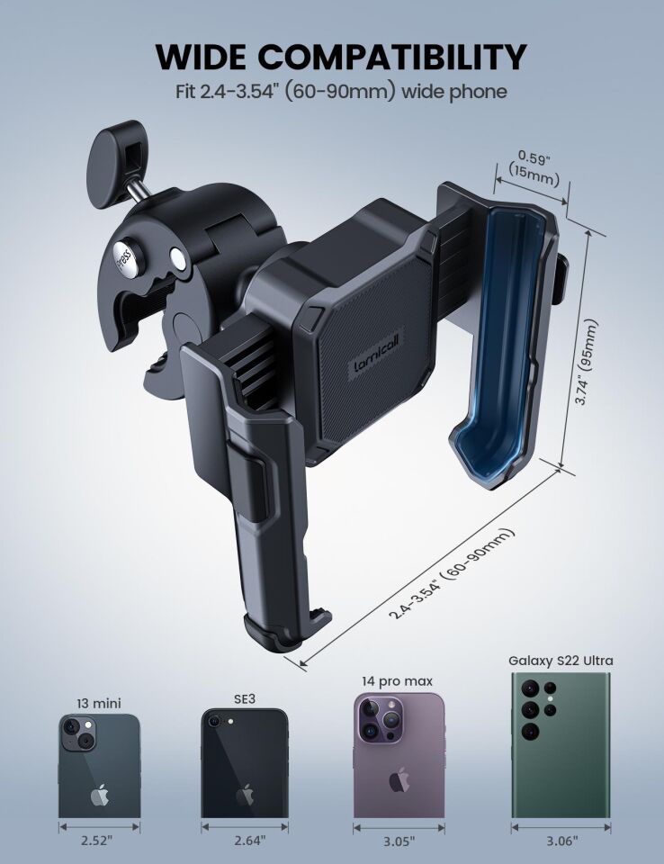 Lamicall Motosiklet ve Bisiklet Telefon Tutucu Hizli Sök Tak BP09B