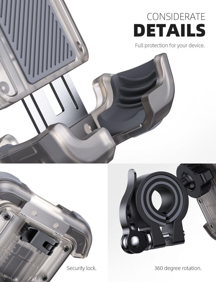 Lamicall Motosiklet ve Bisiklet Telefon Tutucu Ayarlanabilir BP03T