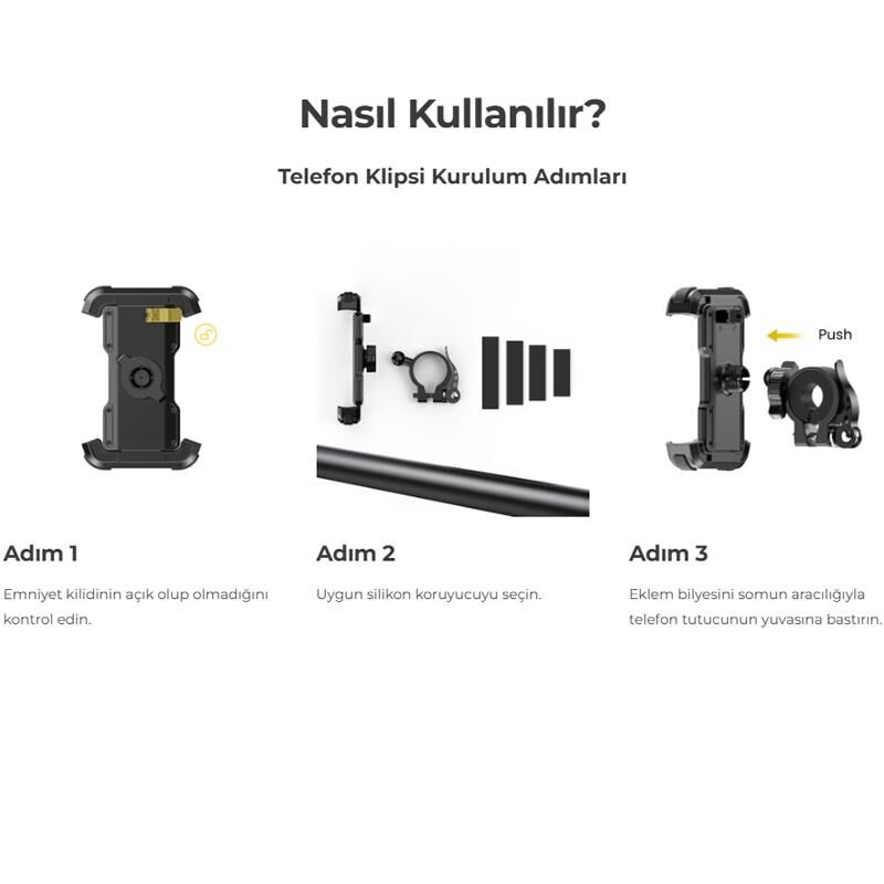 Lamicall Motosiklet ve Bisiklet Telefon Tutucu Ayarlanabilir BP03B