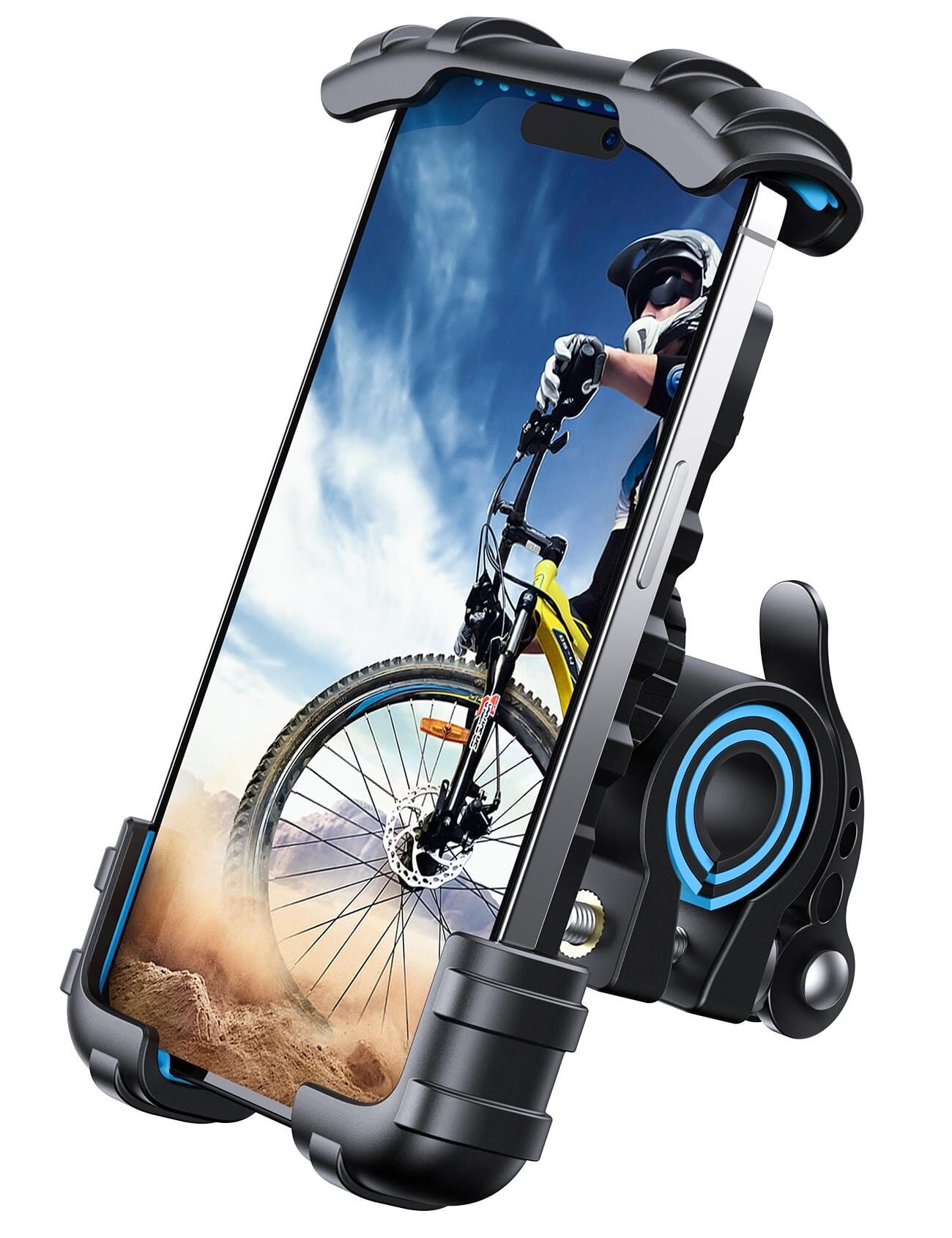 Lamicall Motosiklet ve Bisiklet Telefon Tutucu 360 Derece Döndürülebilir BM02BLUE