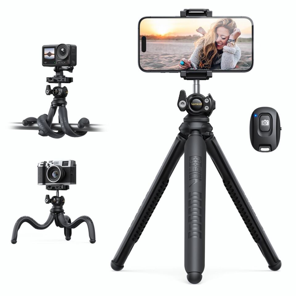 Lamicall Cep Telefonu ve Kamera Uzaktan Kumandali Selfie Çubugu Tripod STTP02