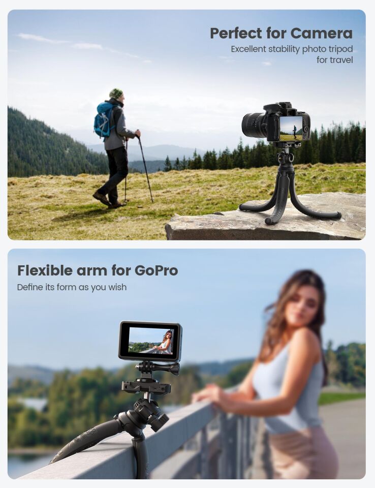 Lamicall Cep Telefonu ve Kamera Uzaktan Kumandali Selfie Çubugu Tripod STTP02