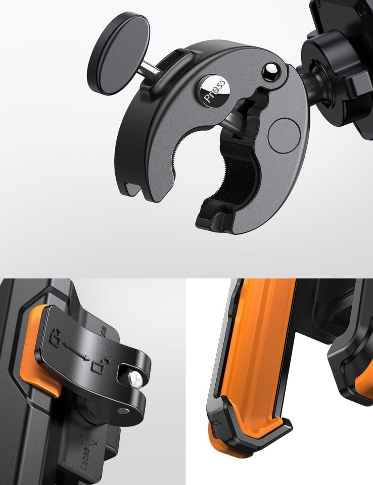 Lamicall Motosiklet ve Bisiklet Telefon Tutucu Kolay Sök Tak BP09O