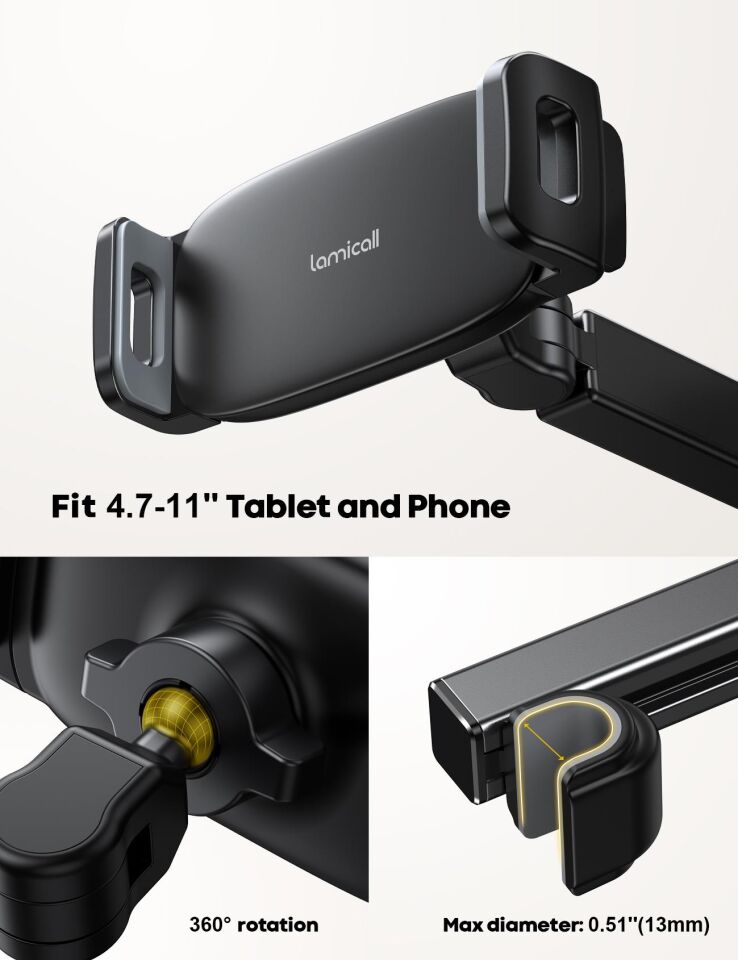 Lamicall Araç Içi Koltuk Arkasi Cep Telefonu ve Tablet Tutucu CH06