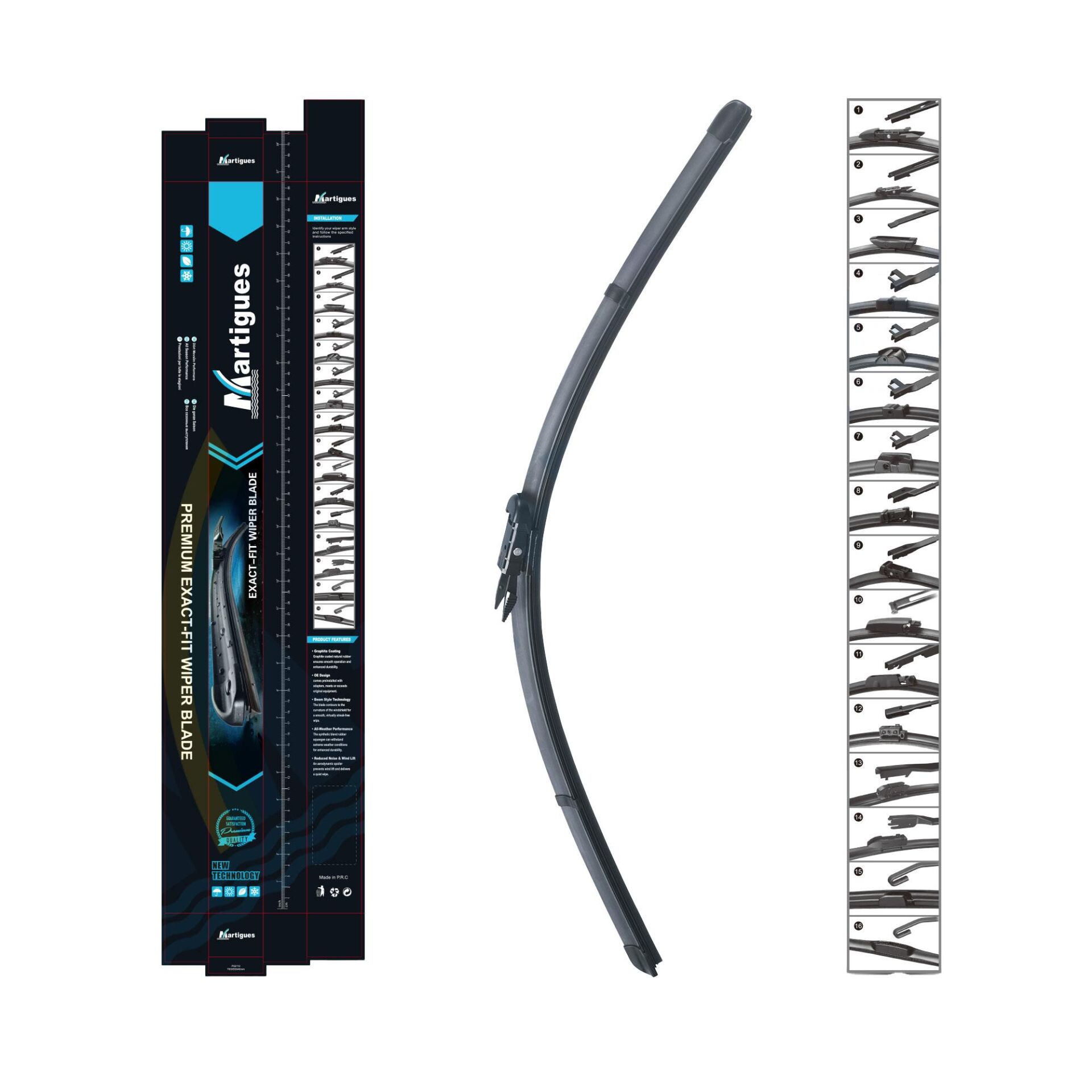 Martigues Silecek Muz Nissan Qashqai 06› 600+380Mm 24+15 Inc