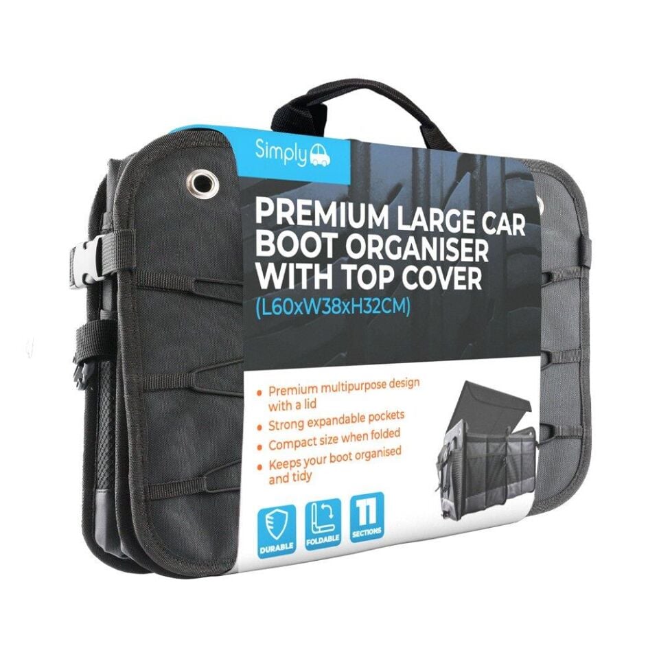 Simply Brands Premium Üst Kapakli Büyük Araba Bagaj Düzenleyici