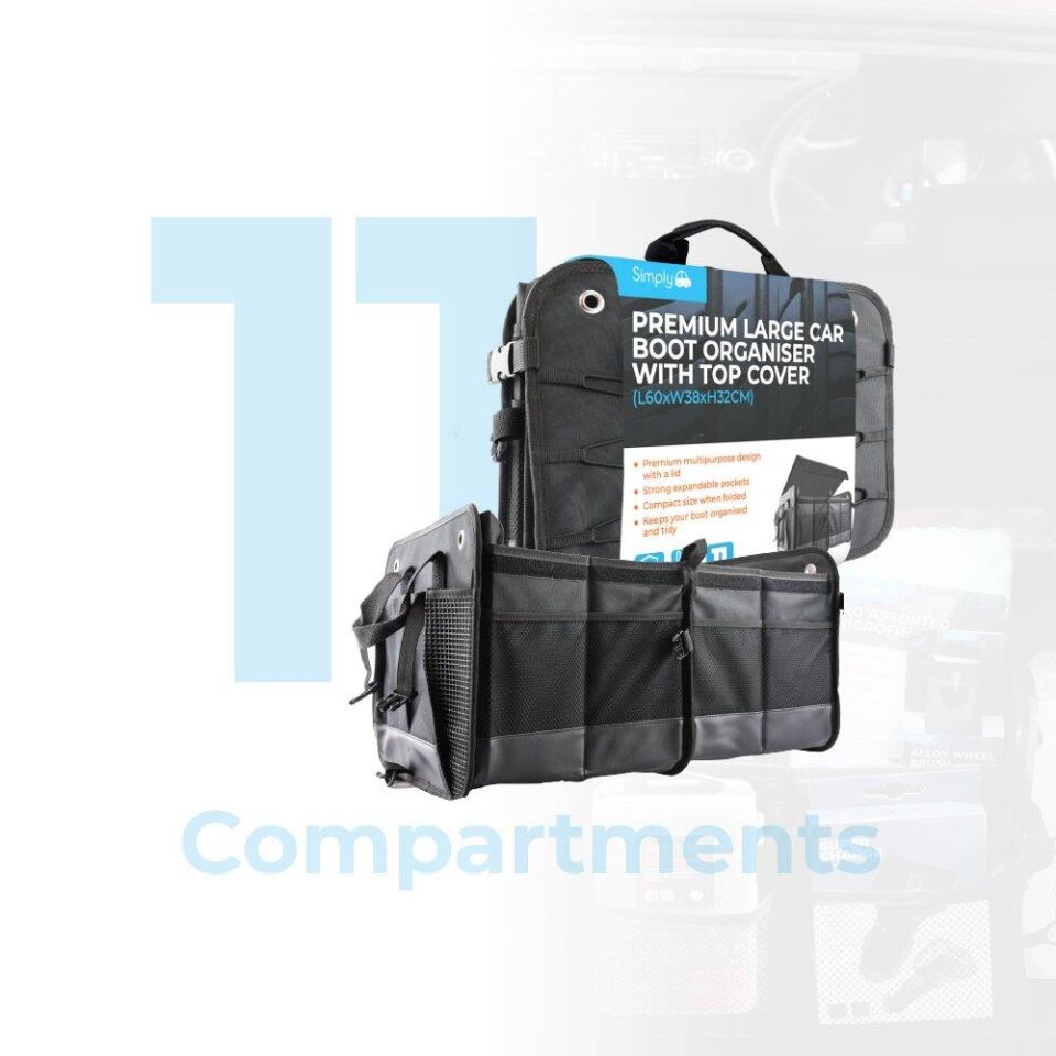 Simply Brands Premium Üst Kapakli Büyük Araba Bagaj Düzenleyici