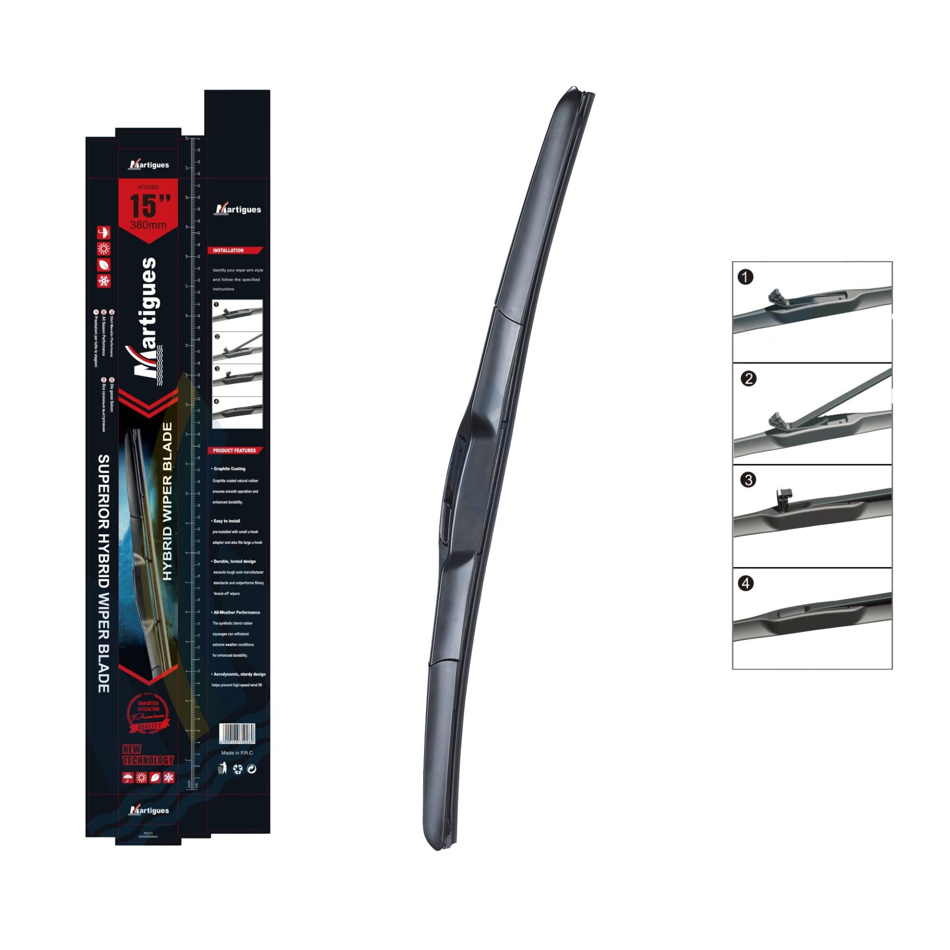 Martigues Silecek Universal Hibrit 380Mm 15 Inc